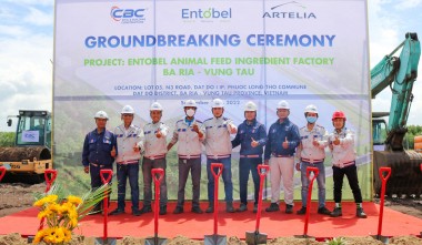 KHỞI CÔNG DỰ ÁN NHÀ MÁY SẢN XUẤT NGUYÊN LIỆU THỨC ĂN CHĂN NUÔI ENTOBEL BÀ RỊA - VŨNG TÀU
