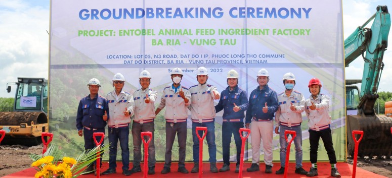 KHỞI CÔNG DỰ ÁN NHÀ MÁY SẢN XUẤT NGUYÊN LIỆU THỨC ĂN CHĂN NUÔI ENTOBEL BÀ RỊA - VŨNG TÀU