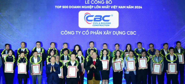 CBCONS LẦN THỨ 4 ĐƯỢC VINH DANH TOP 500 DOANH NGHIỆP TƯ NHÂN LỚN NHẤT VIỆT NAM
